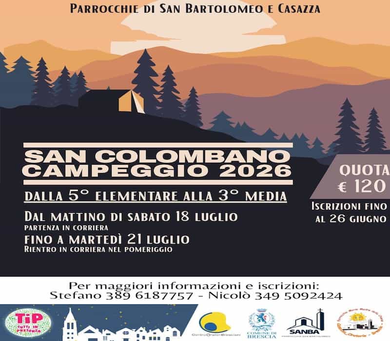 San Colombano campeggio 2026 - Elementari e Medie
